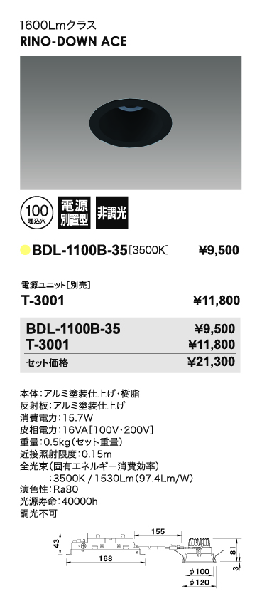 リノダウンエース_寸法図_配光図