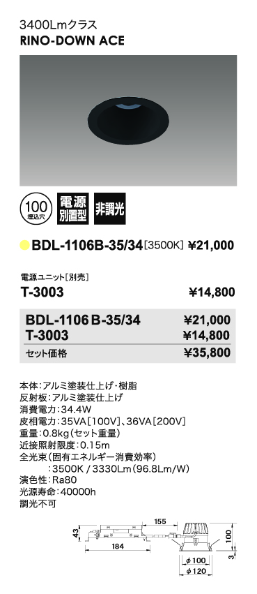 リノダウンエース_寸法図_配光図