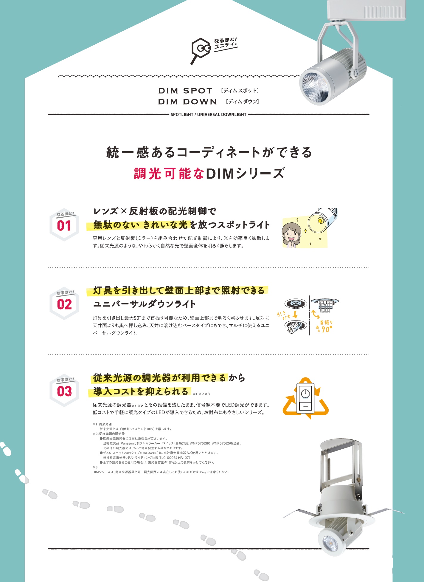 ディムスポット_特長一覧